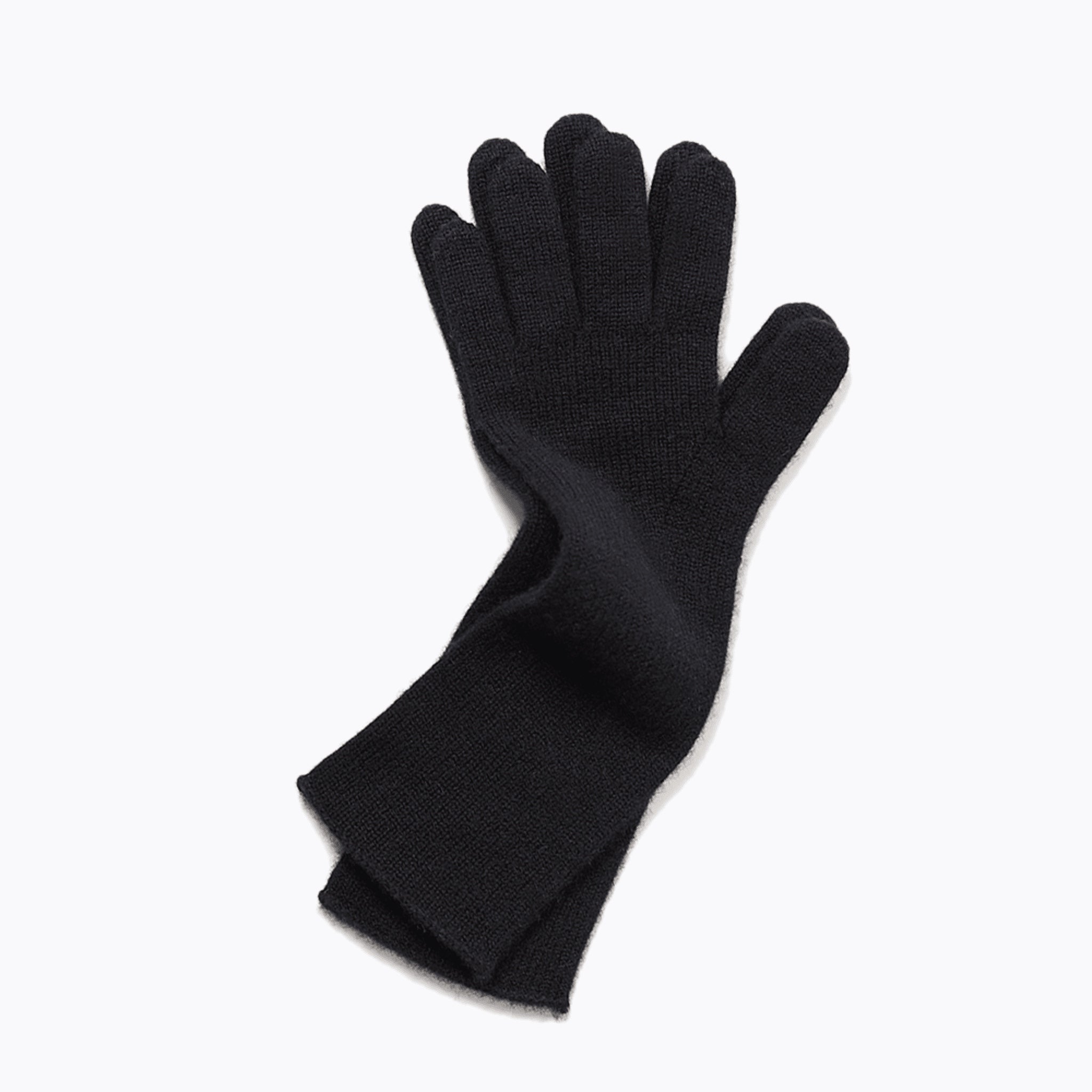 Black cashmere gloves