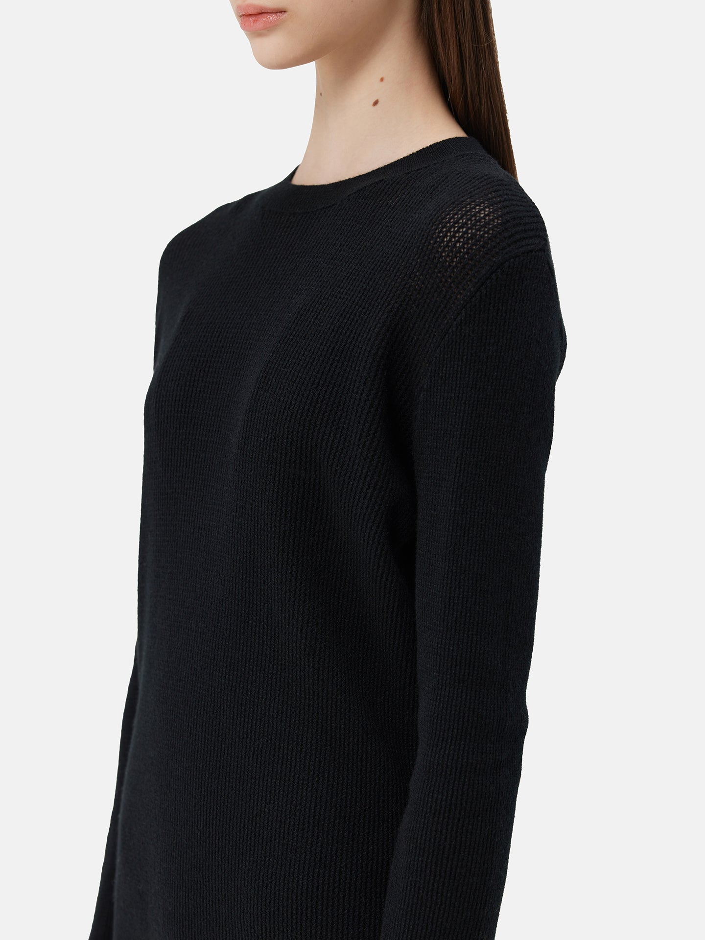 Mesh Knit Cashmere Sweater