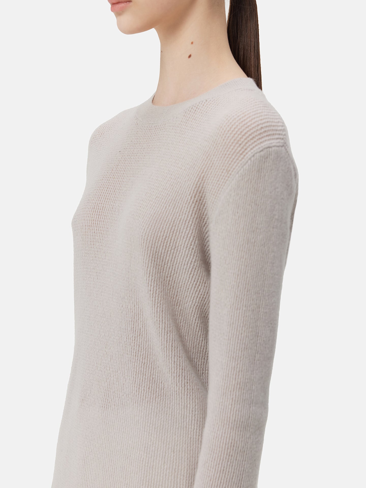 Mesh Knit Cashmere Sweater