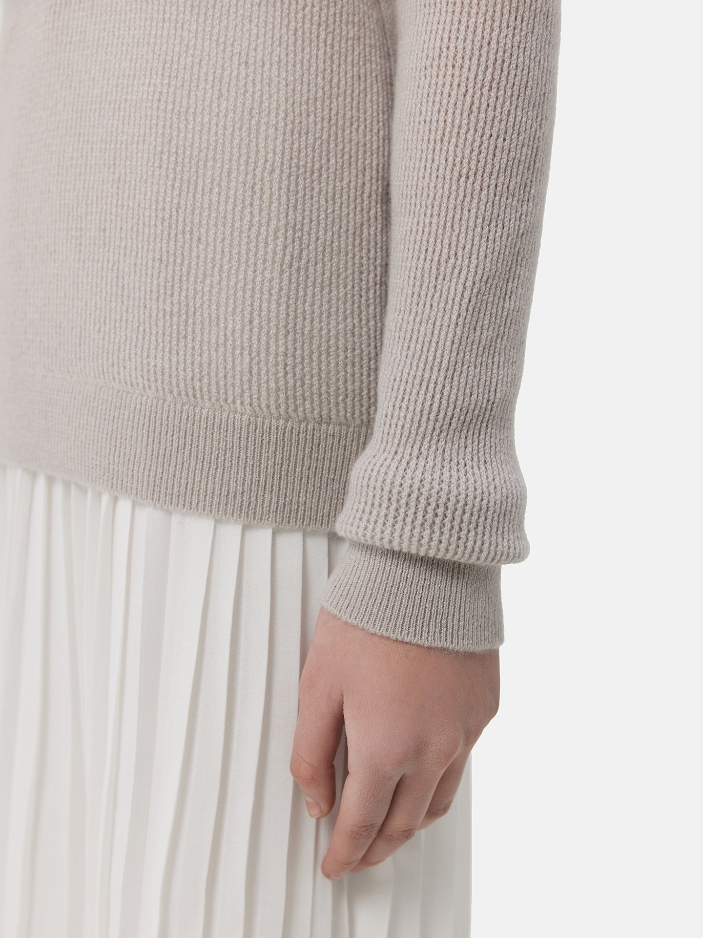 Mesh Knit Cashmere Sweater