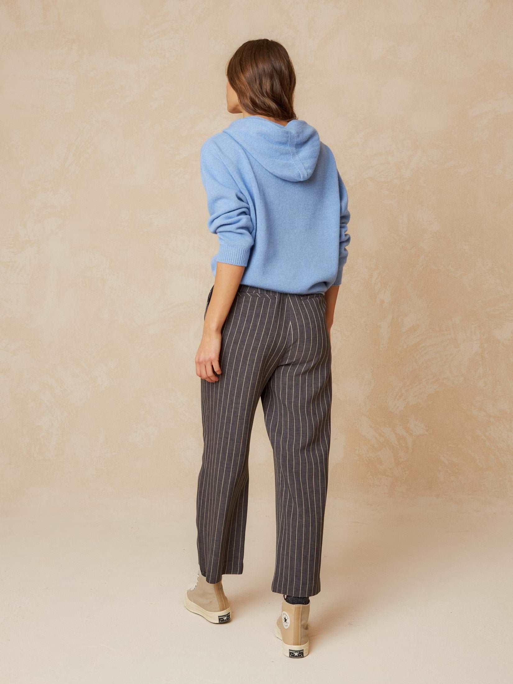 Tailored pinstripe pants