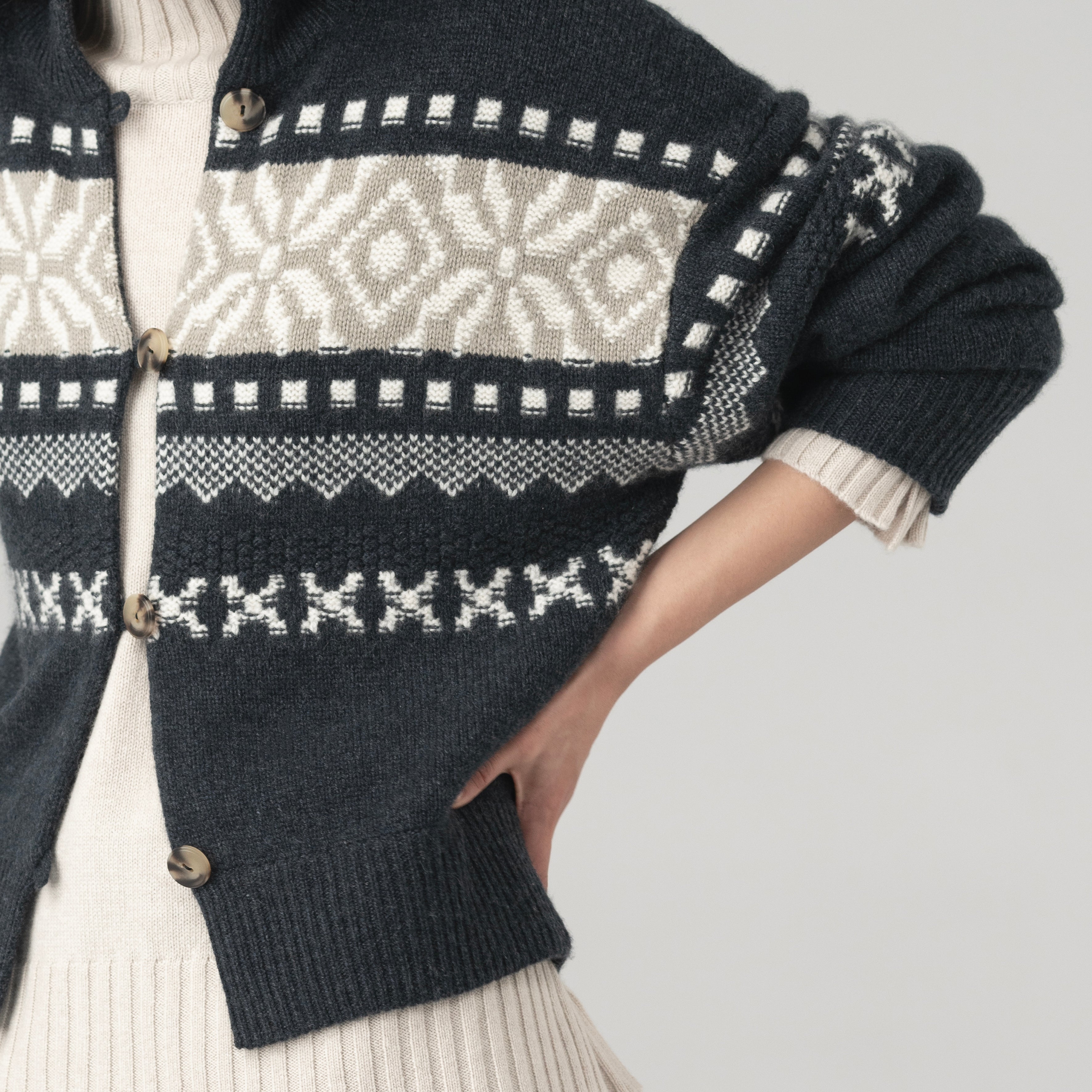 Fair Isle Cashmere Cardigan