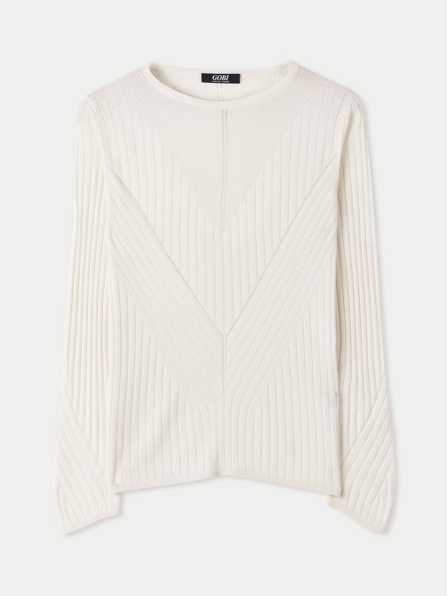 Silk Cashmere Rib Knit Sweater