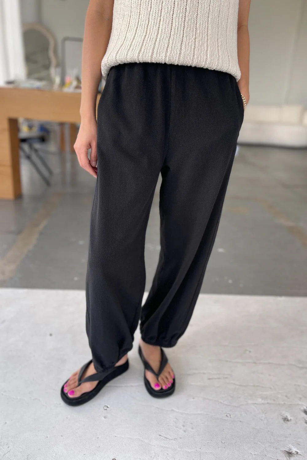 Cotton Balloon Jogger Pants