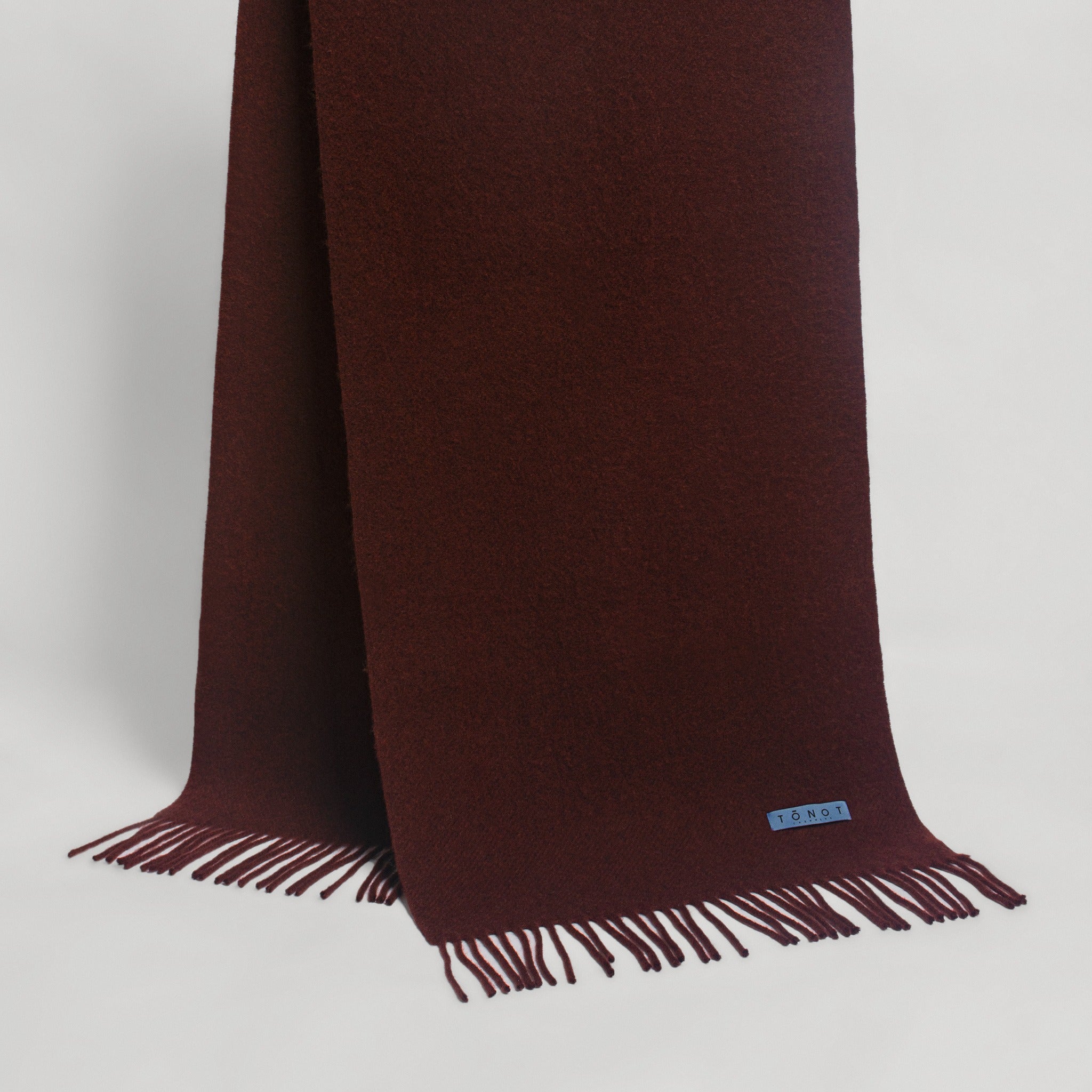 Mocha colored cashmere scarf.