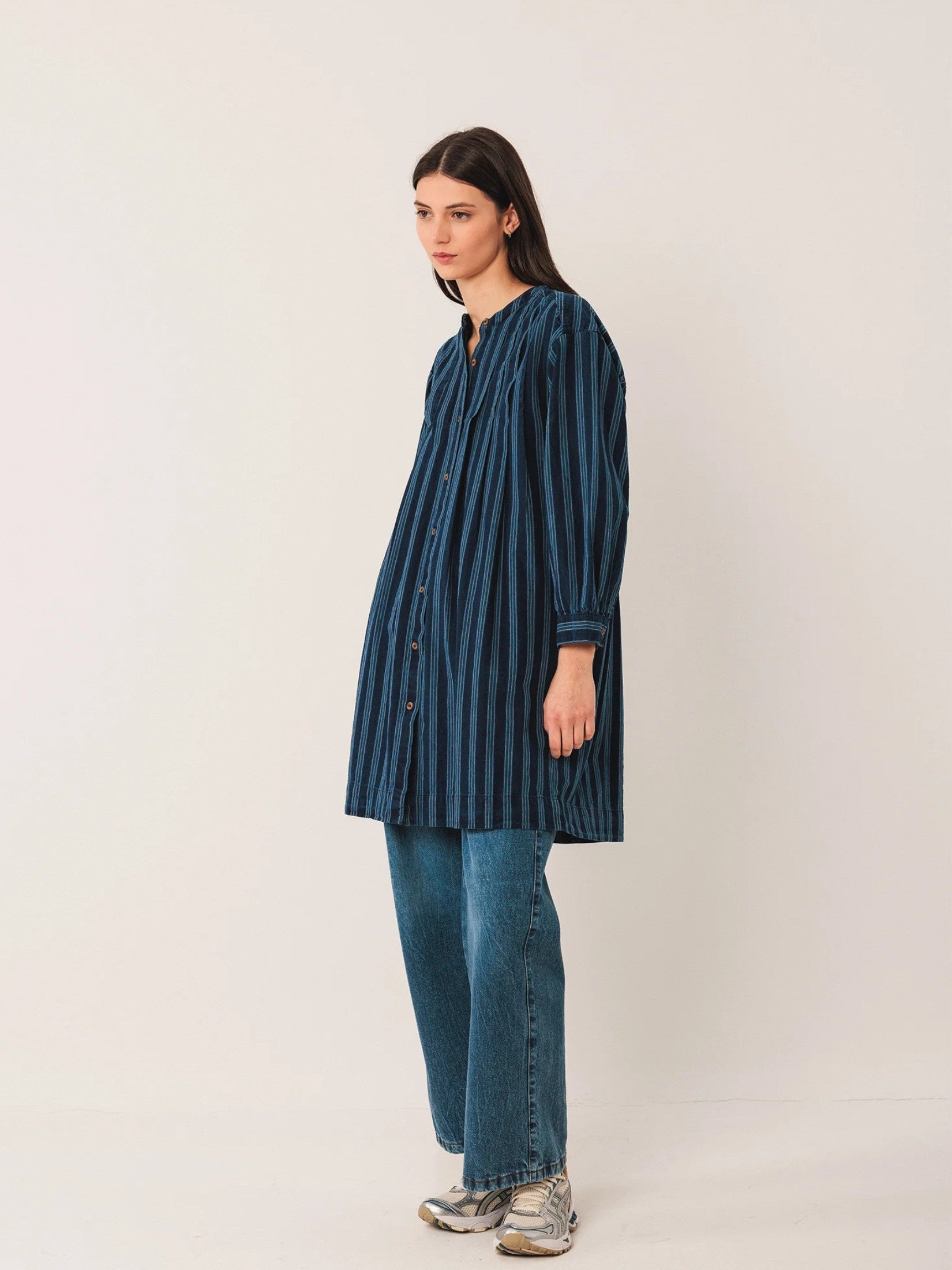 Pleated Cotton Dress