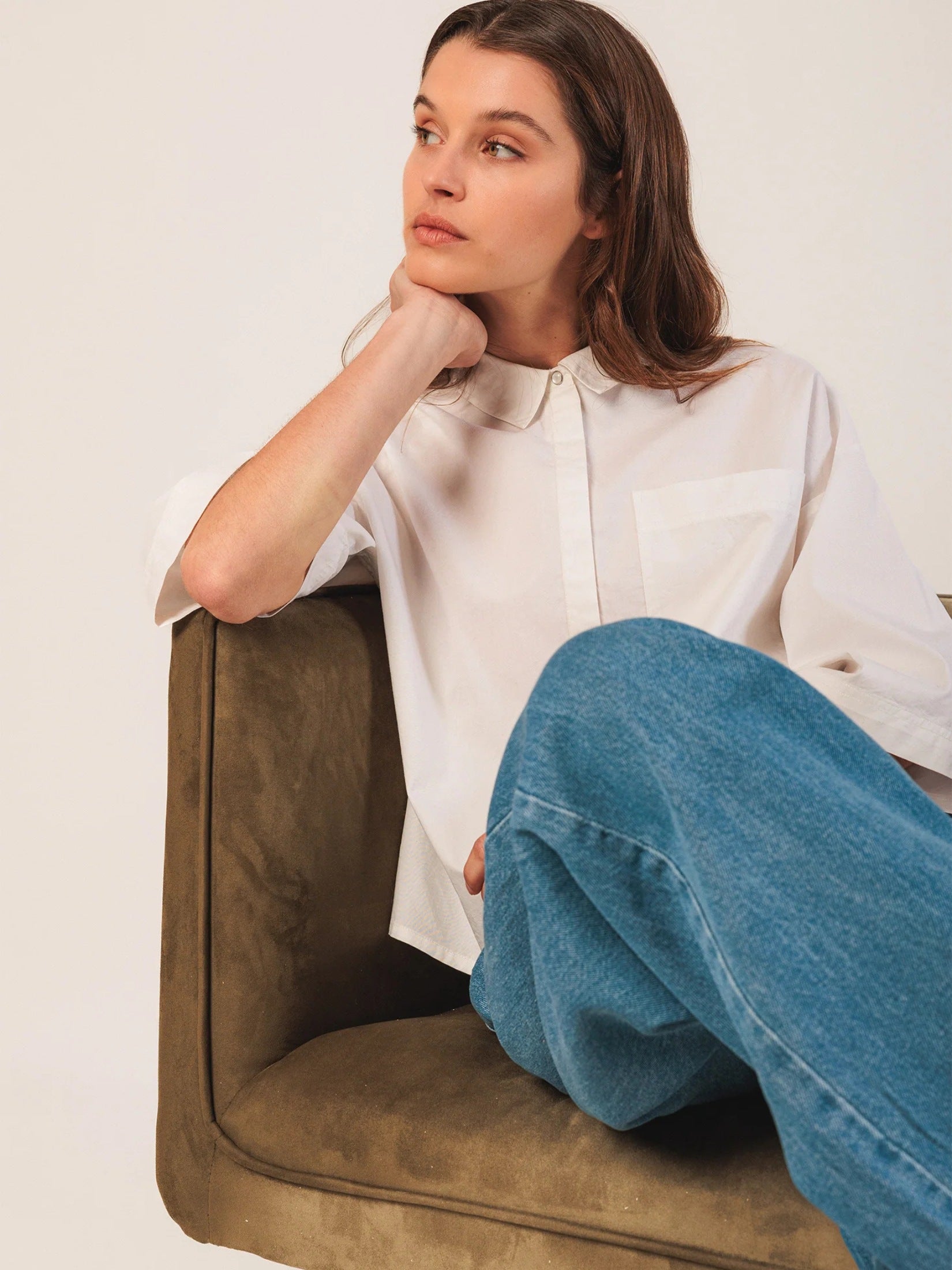Boxy Poplin Shirt