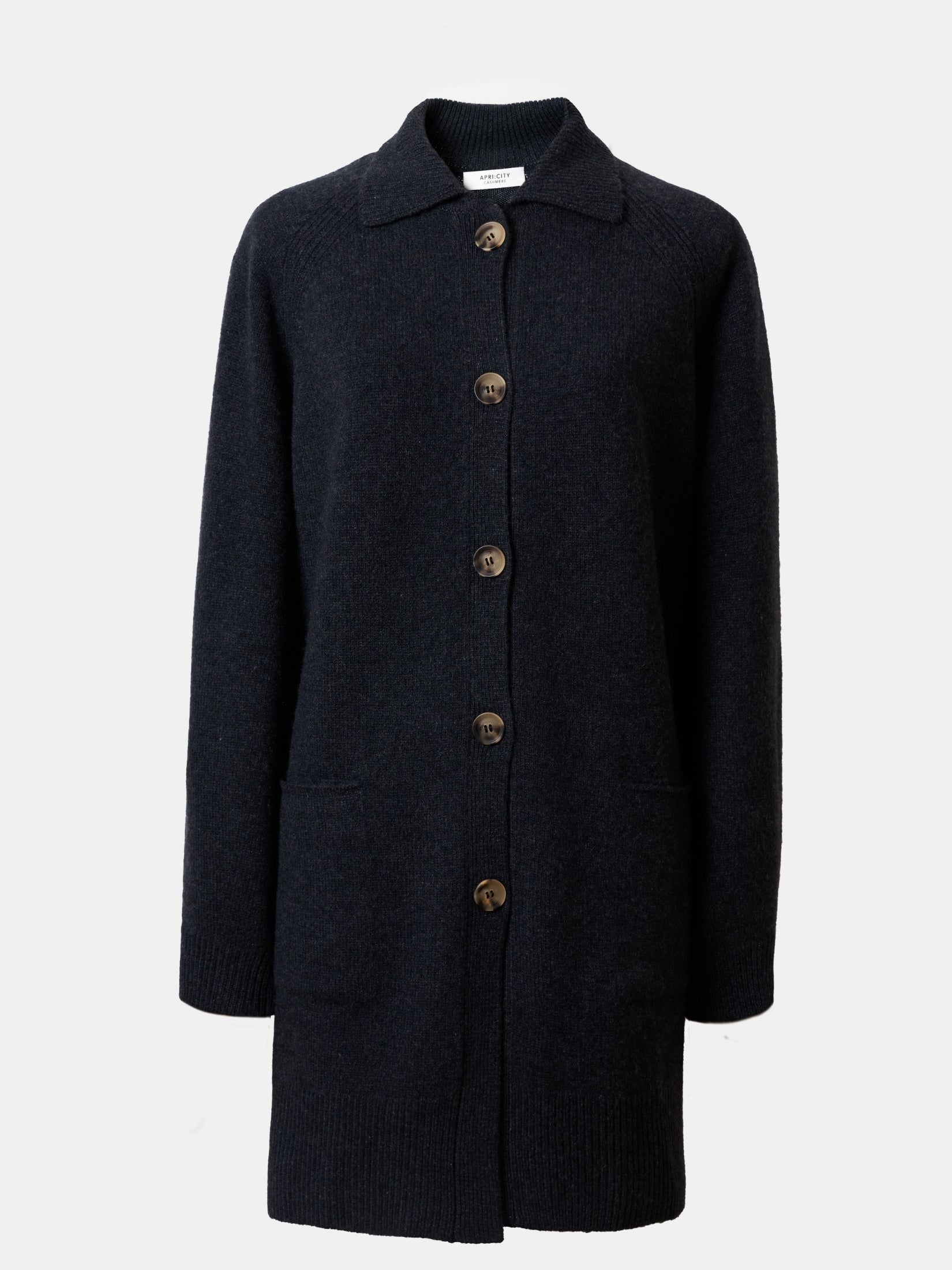 Cashmere Long Polo Cardigan