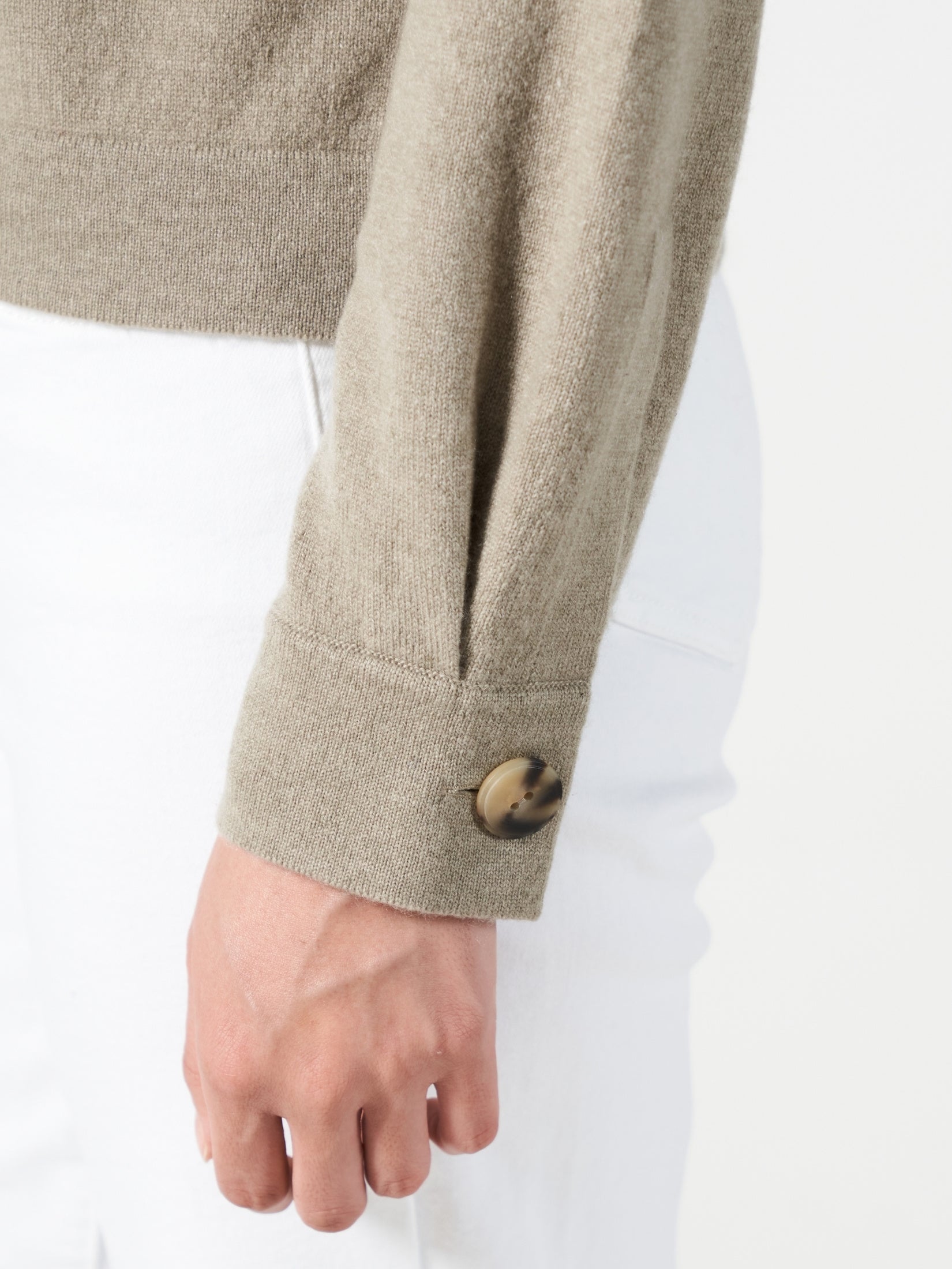 Cashmere Polo Cardigan