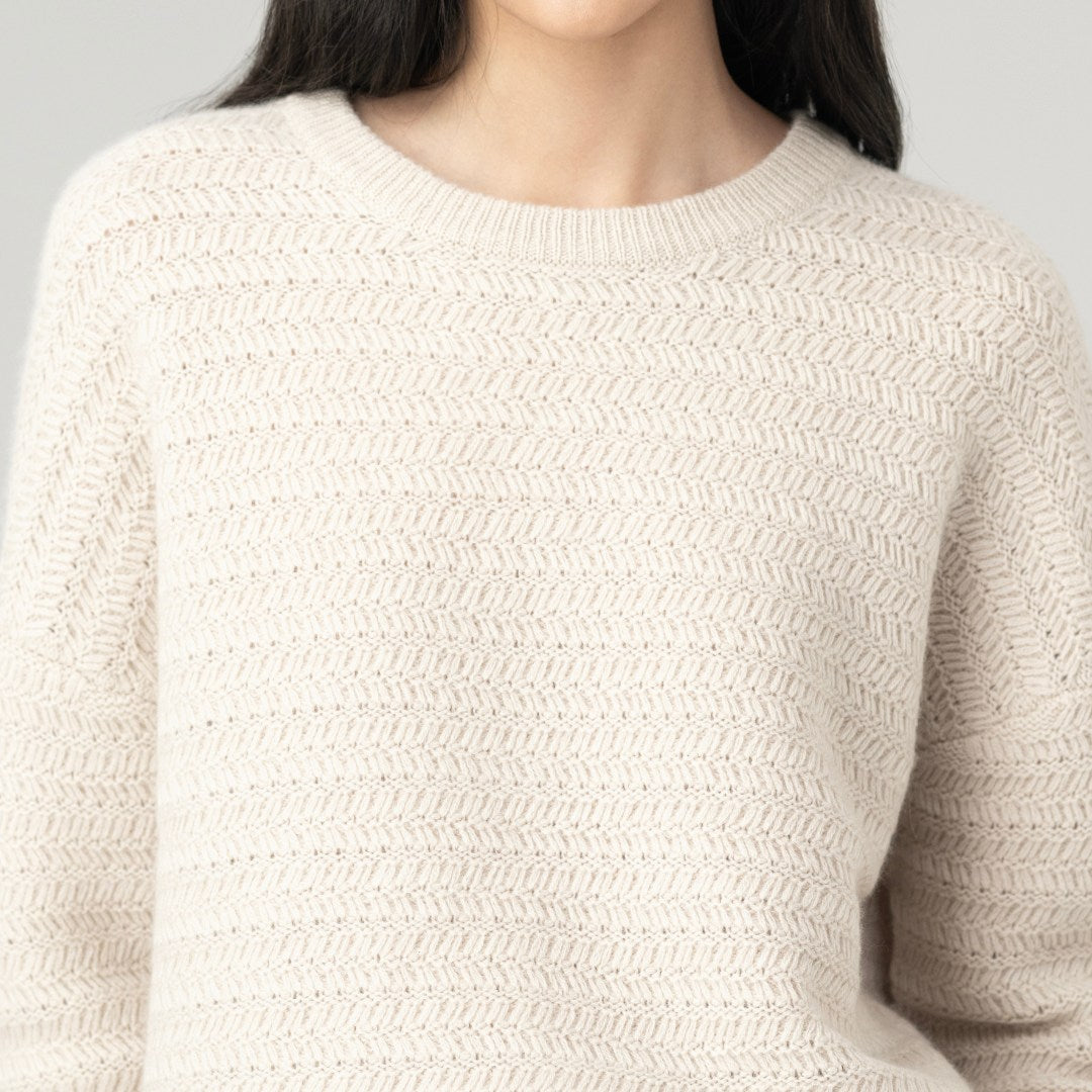 Running Stitch Cashmere Sweater