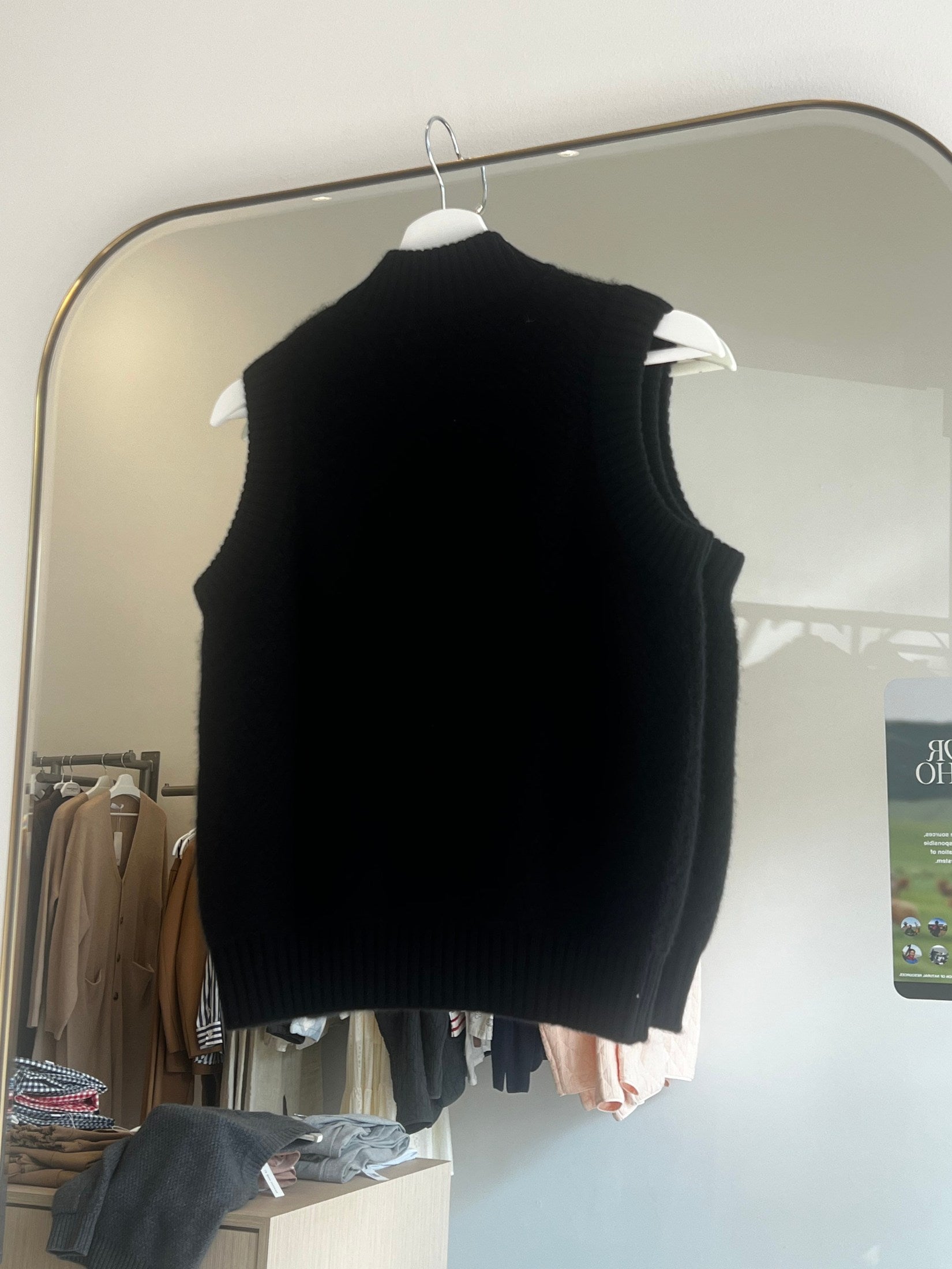 Moss Stitch Cashmere Button Vest