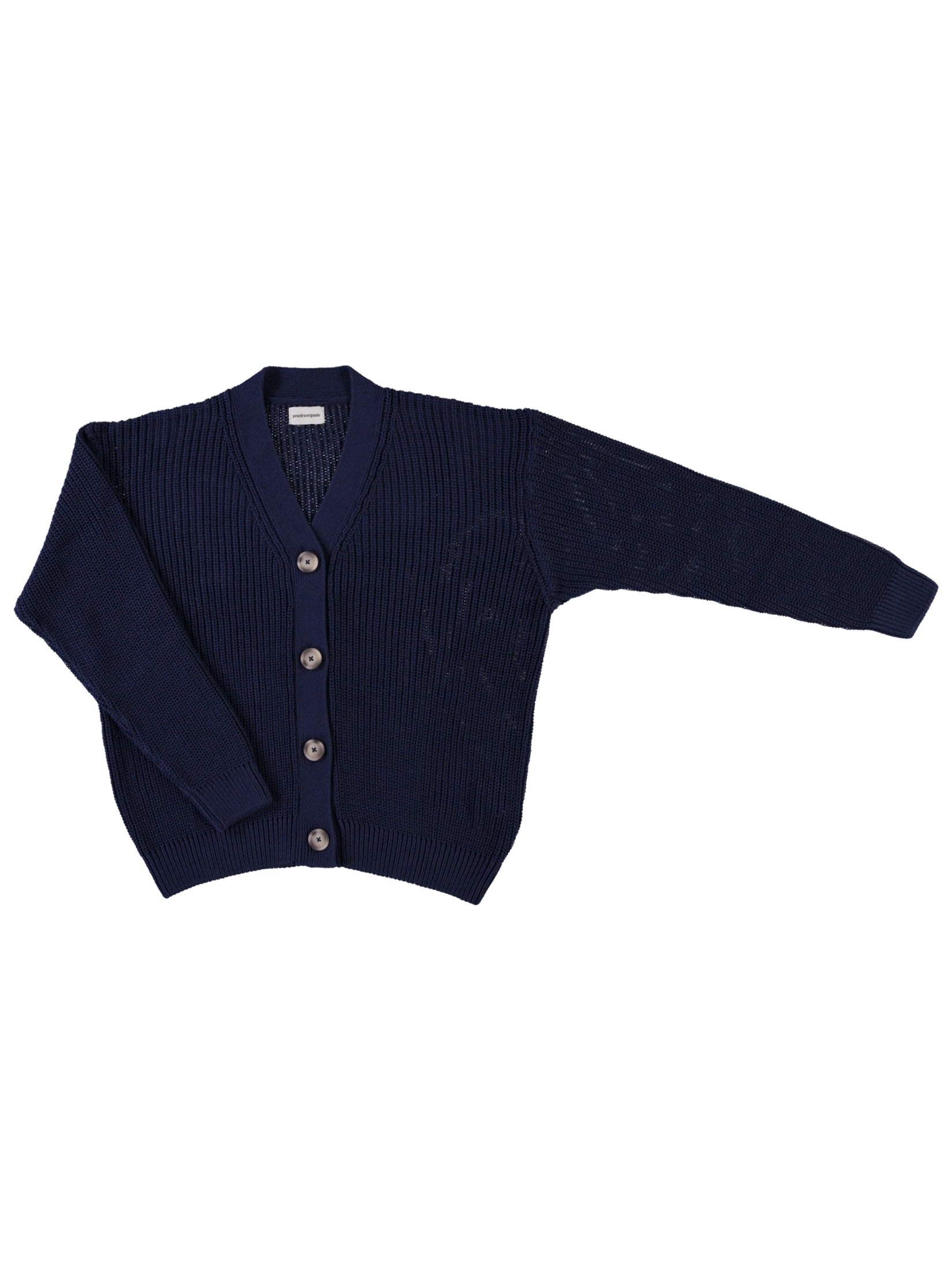 Maté Cotton Cardigan-Navy