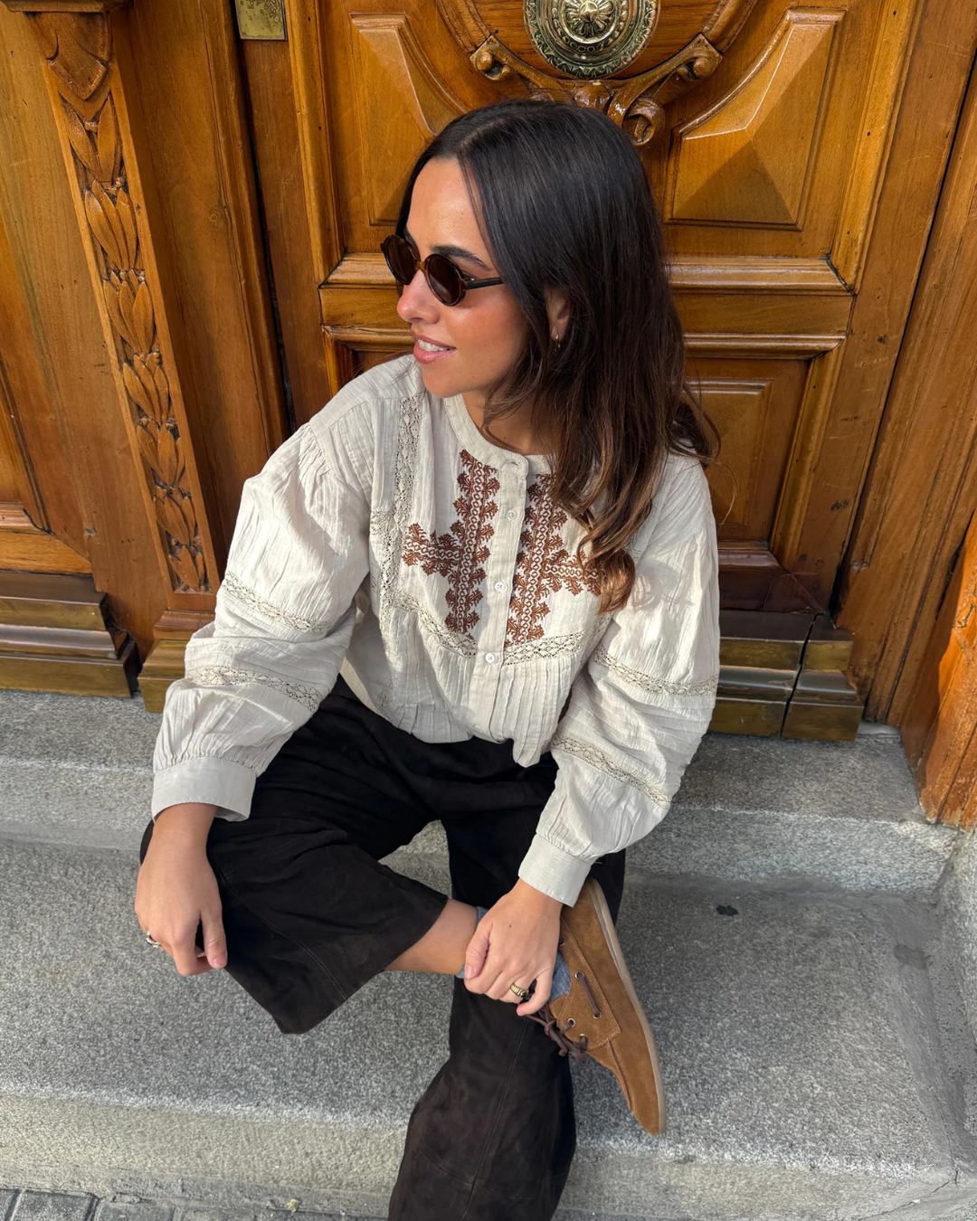 Ethnic Embroidered Shirt