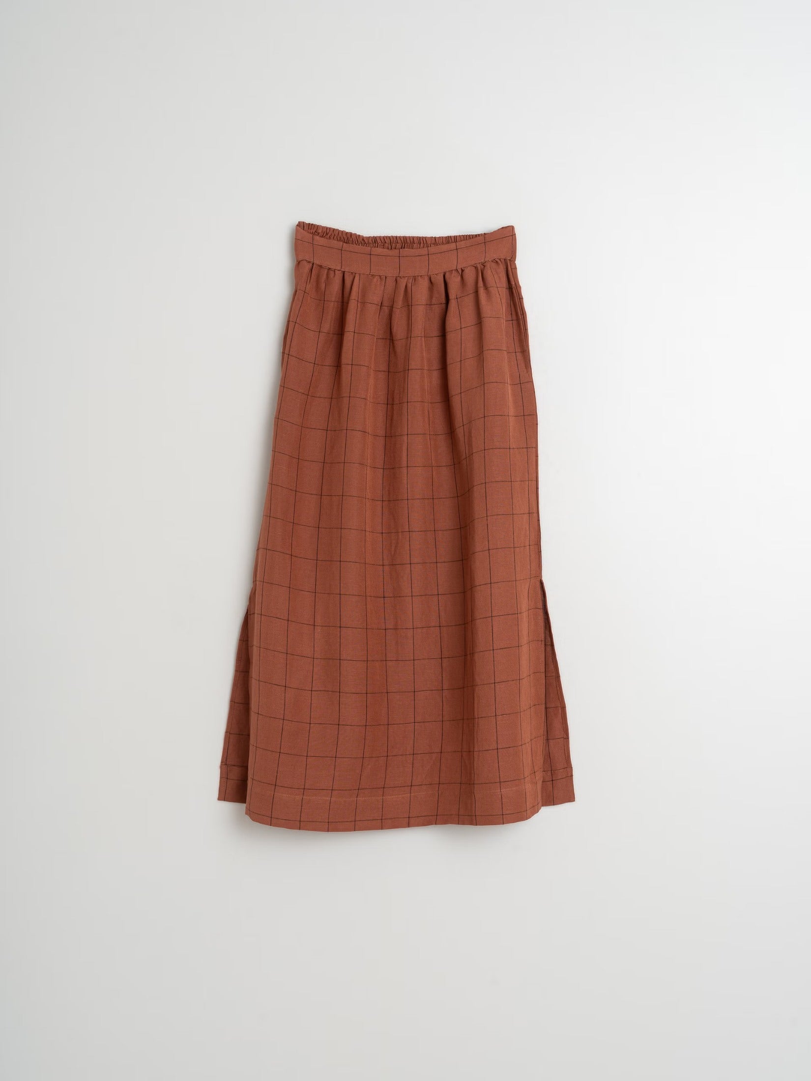 Windowpane Check Skirt