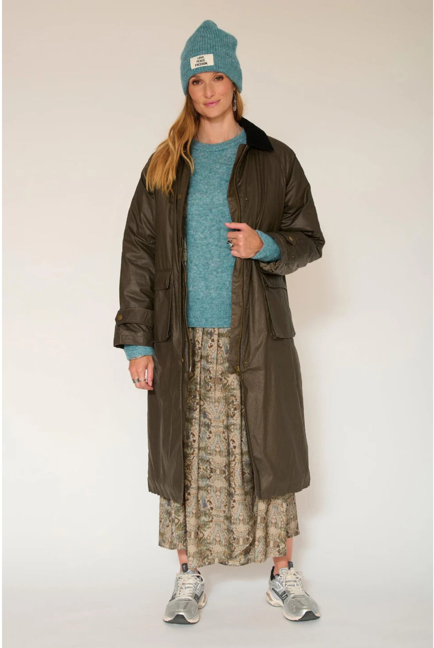 Waxed Long Coat -Magnus
