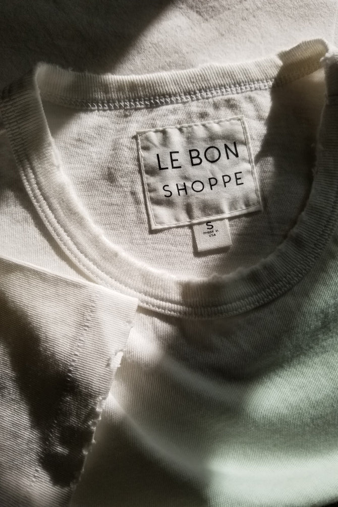 Le bon shoppe label on cotton t-shirt.