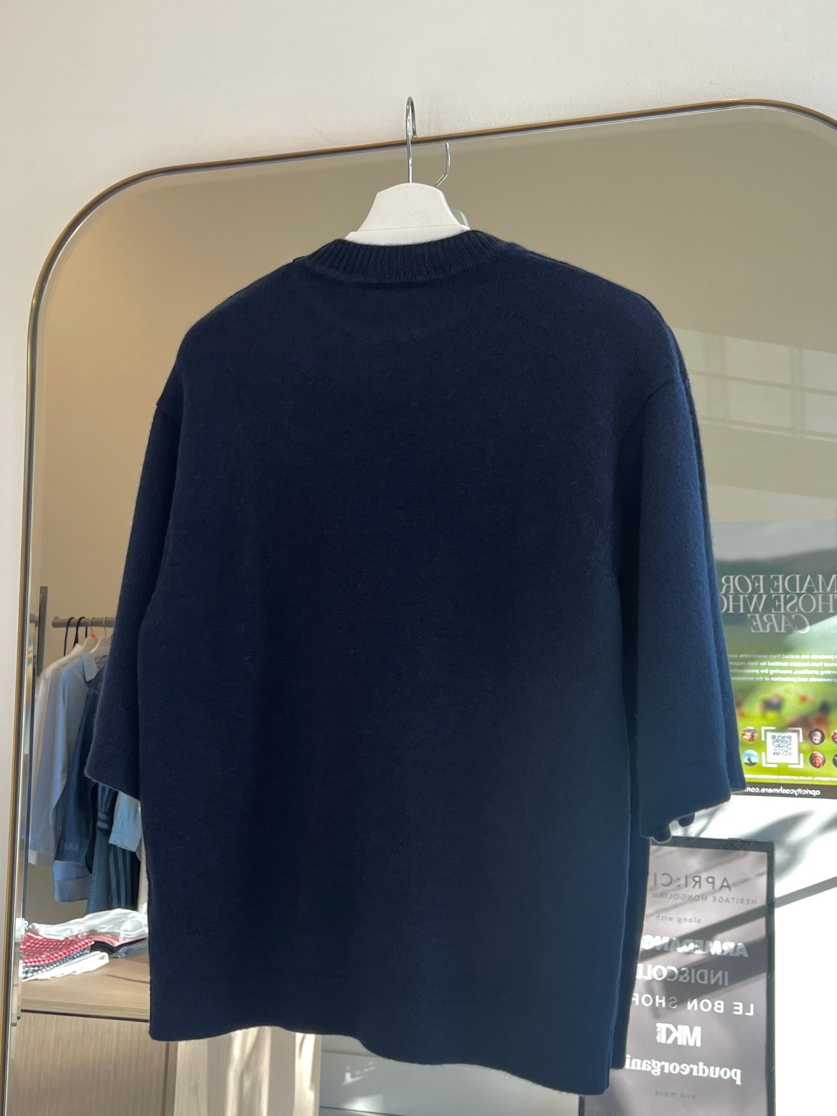 Quarter Sleeve Loose Cashmere Sweater