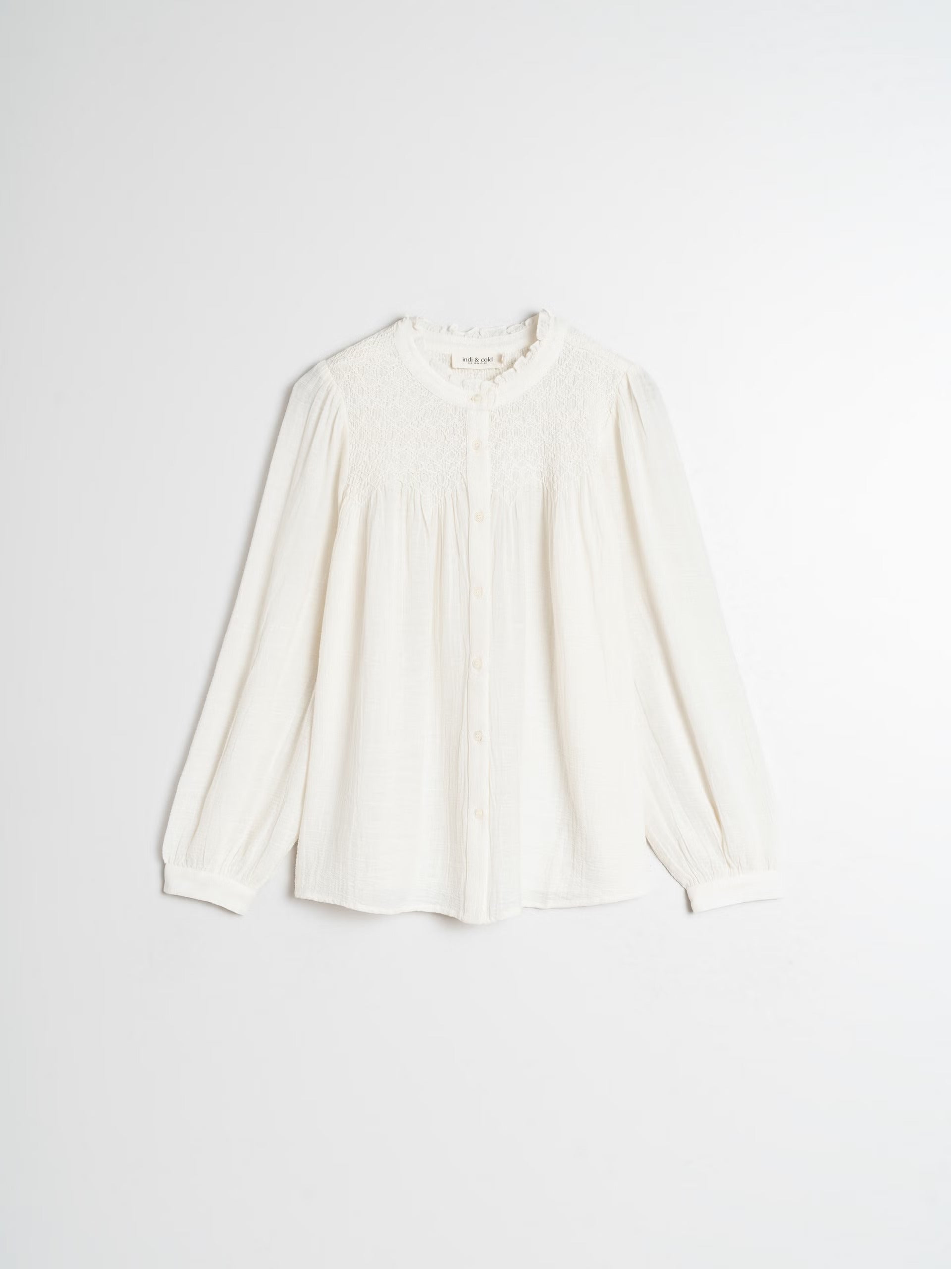 Smock embroidered shirt