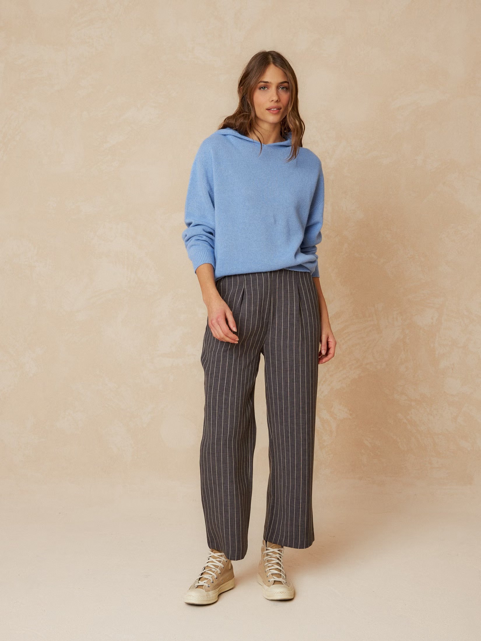 Tailored pinstripe pants