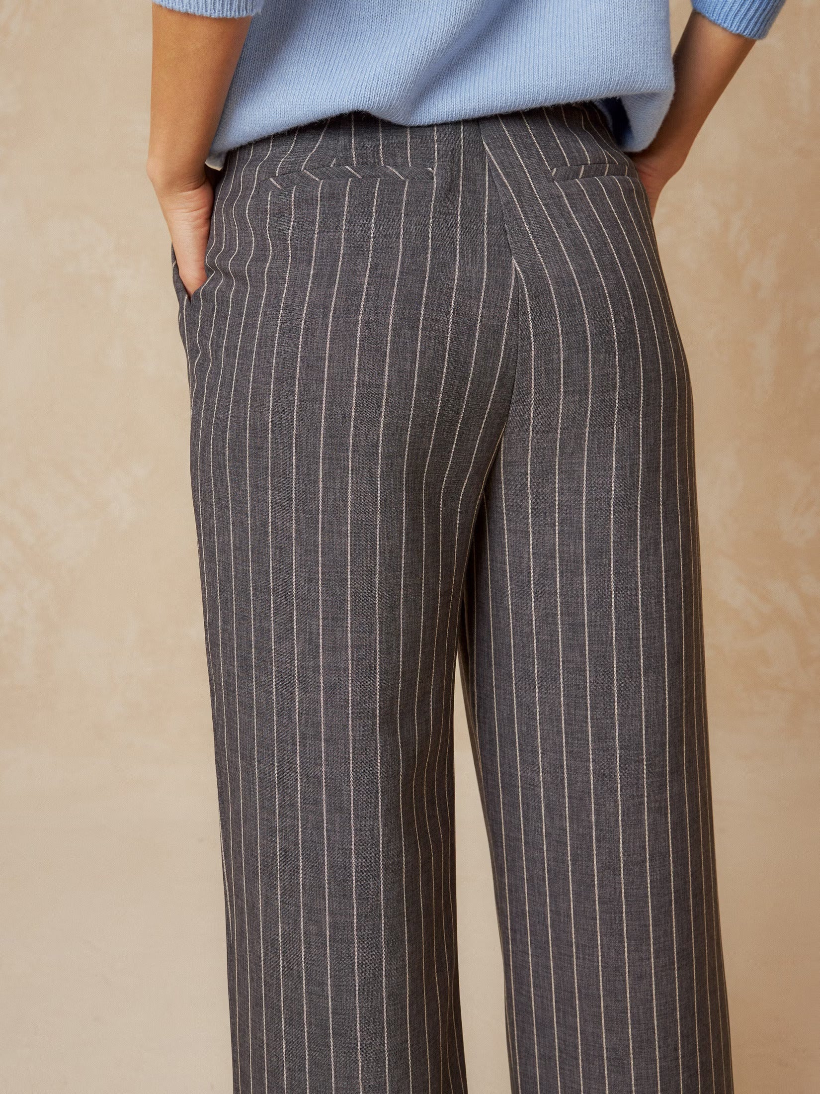 Tailored pinstripe pants